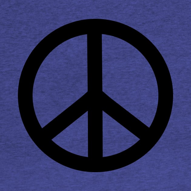 PEACE Sign Black Retro by SartorisArt1